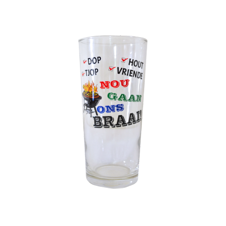 Long Glass 430ml Ons Gaan Nou BRAAI