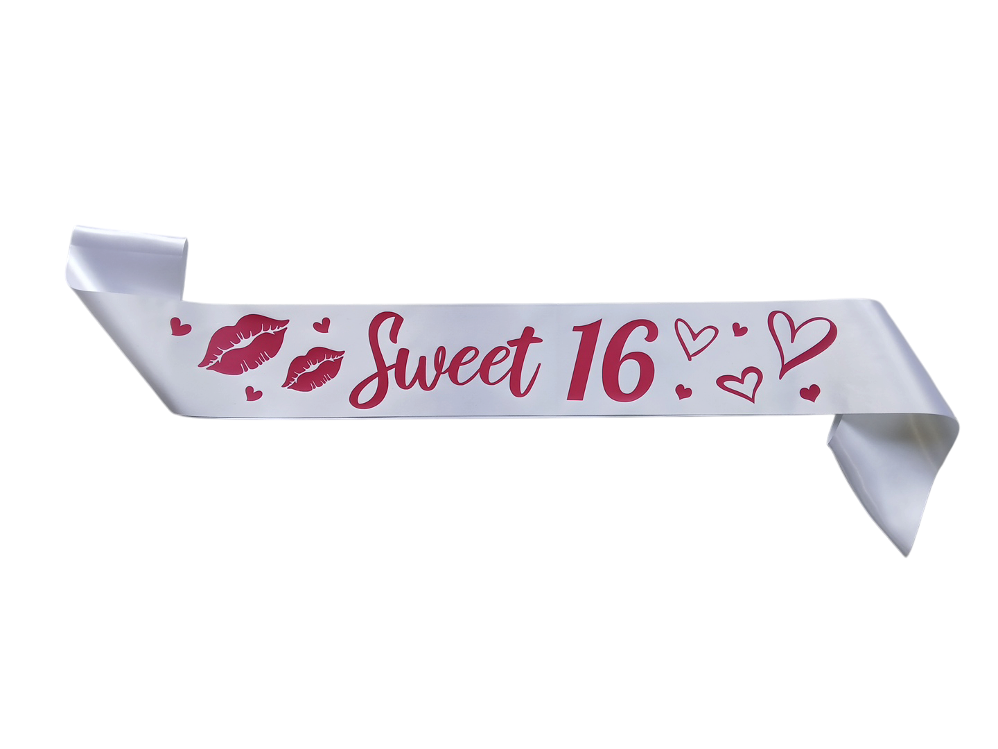 Sweet 16 Fuchia Kisses & Hearts
