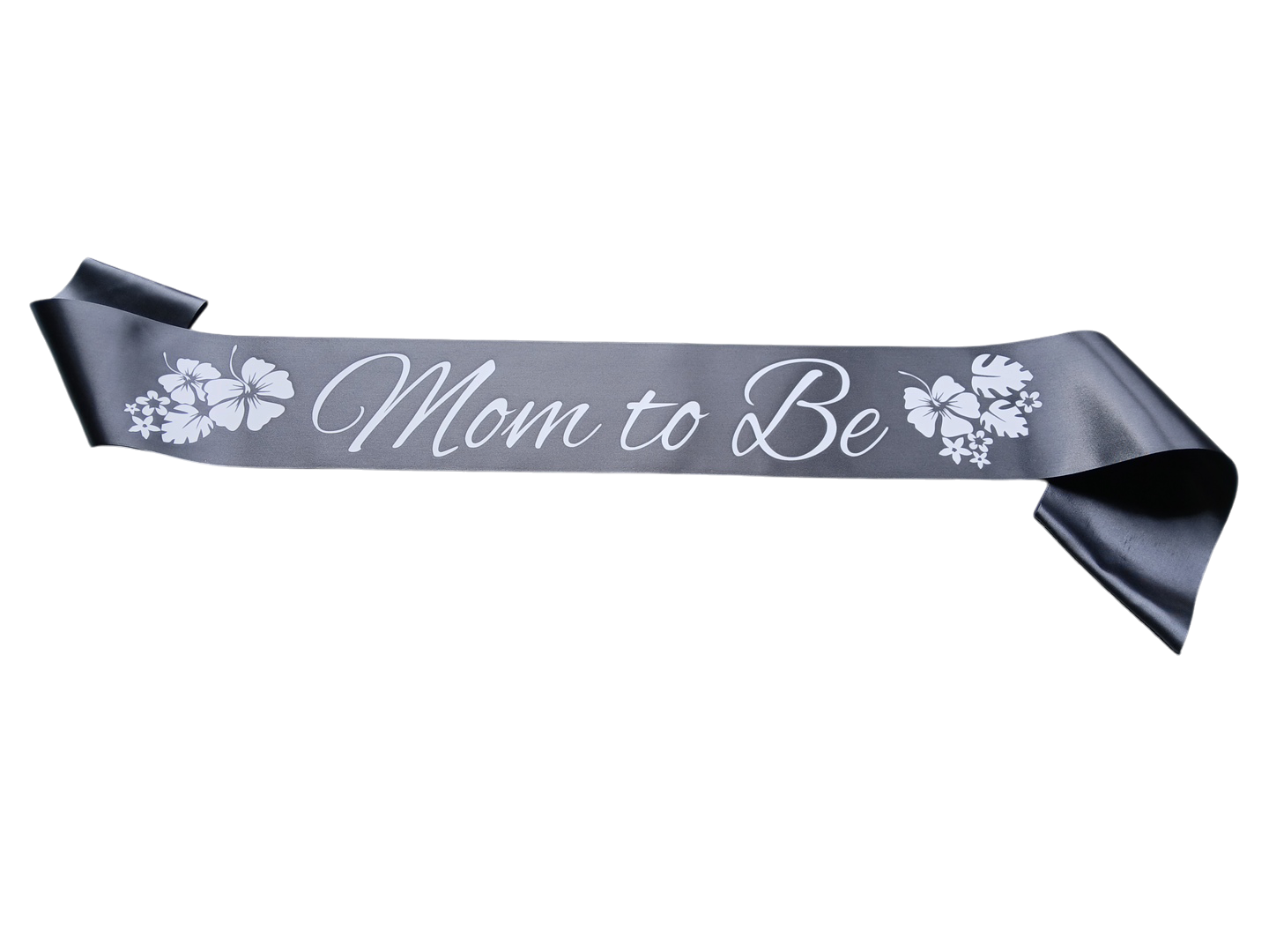 Gray Mom To Be White Floral