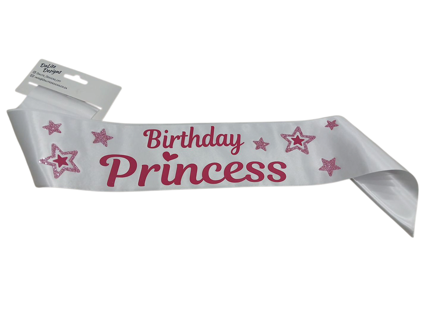 Girls Birthday Princess Stars White
